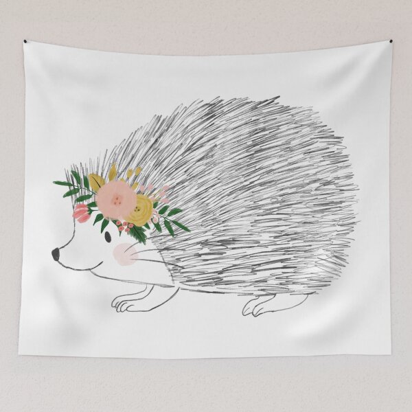 Item preview, CUTE PORCUPINE WITH SNAPCHAT FLOWERS FILTER designed and sold by ReignGFX.