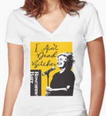 Camiseta entallada de cuello en V Roseanne Barr - No estoy muerta camiseta