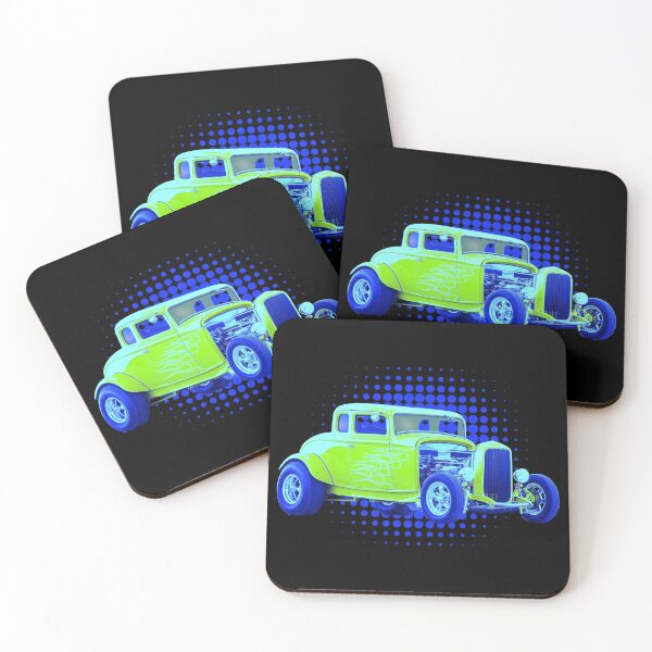 Hot Rod Street Rod Coasters (Set of 4)