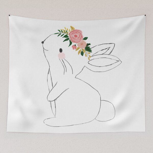 Item preview, CUTE RABBIT WITH SNAPCHAT FLOWERS FILTERS designed and sold by ReignGFX.