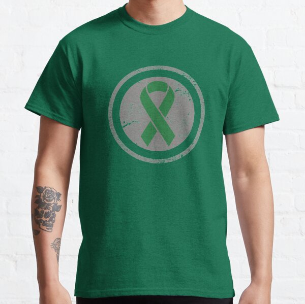 Vintage Green Awareness Ribbon Graphic Classic T-Shirt