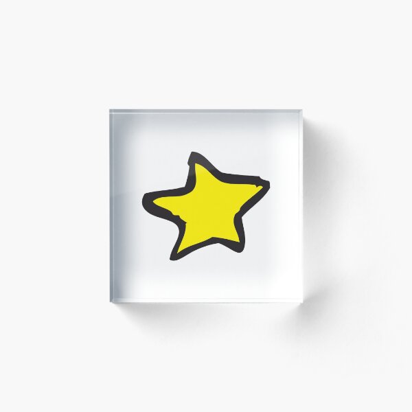 Star Icon Sketch Acrylic Block