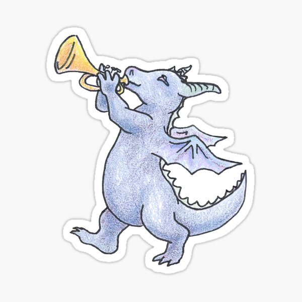 Blue Dragon on Parade  Sticker