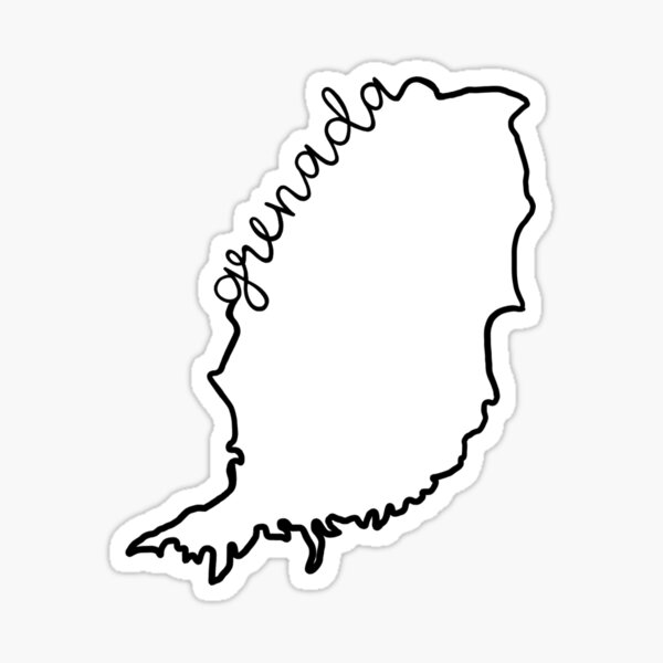 "GRENADA OUTLINE" Sticker for Sale by irvd5d Redbubble