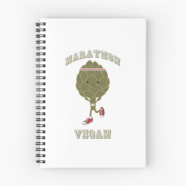 Item preview, Marathon Vegan - retro running artichoke designed and sold by Hedgie Designs.
