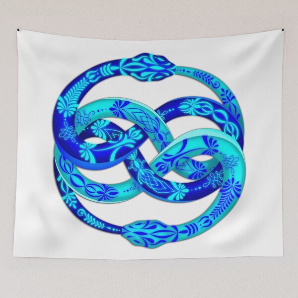 Item preview, Blue Ouroboros Yin Yang designed and sold by MandalaSoul.
