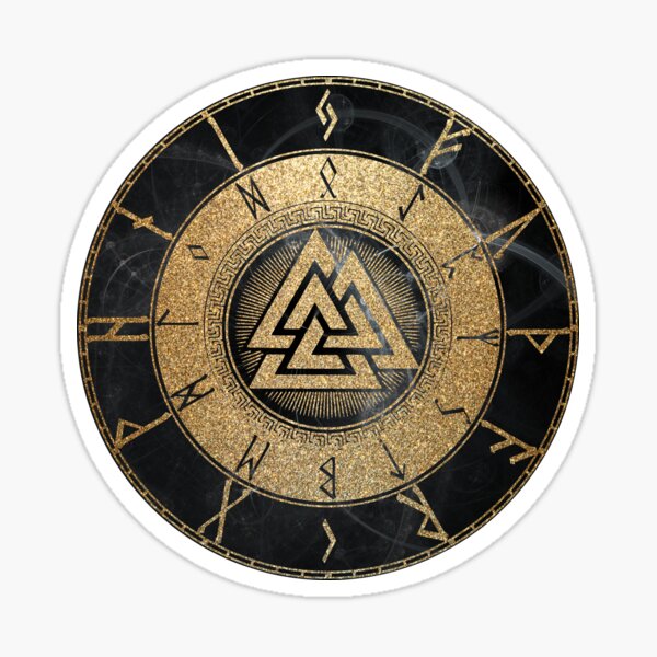 Viking Rune Clock Sticker