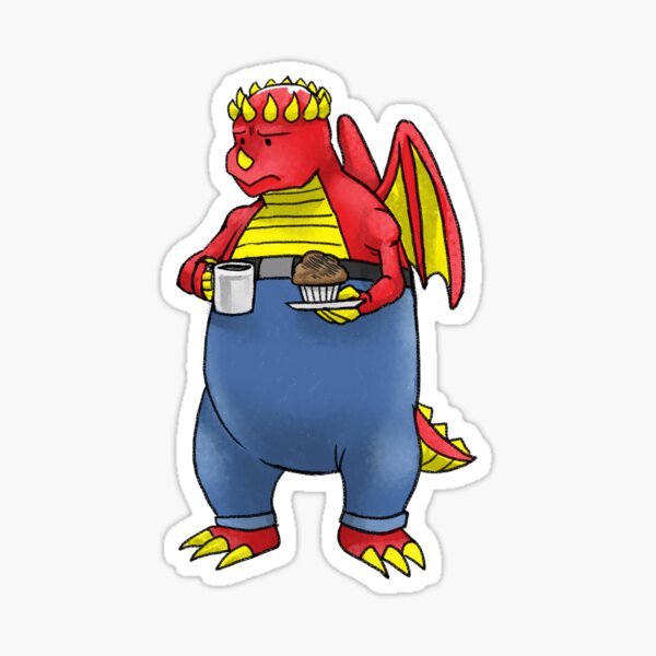 The Old Man and the Pirate Princess Meet a Dragon Sticker