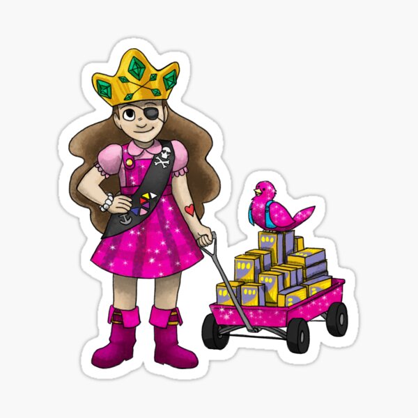 The Old Man and the Pirate Princess Meet a Dragon Sticker