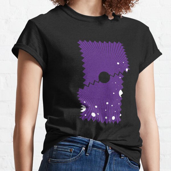 Zig-Zag split geometric abstract line art Classic T-Shirt