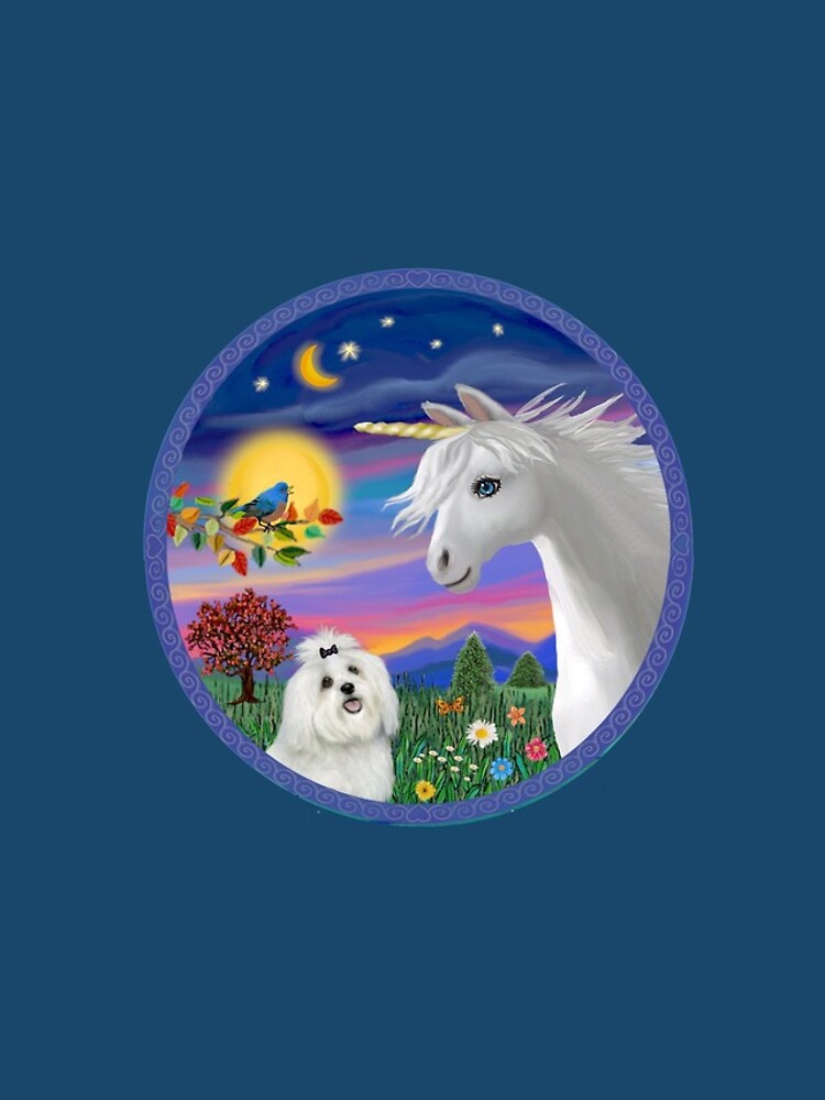 Unicorn and Maltese by JeanBFitzgerald
