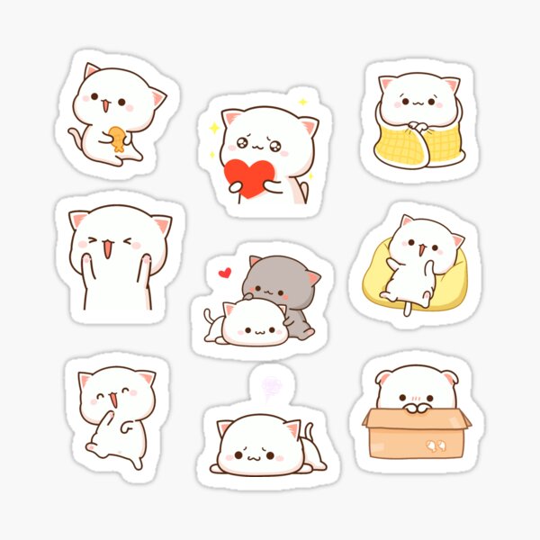 chibi cat stickers