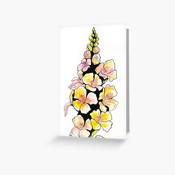 snapdragon - ink drawing Greeting Card