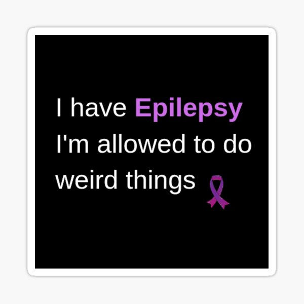 Epilepsy Awareness - purple ribbon to support and raise awareness for epilepsy warriors Sticker