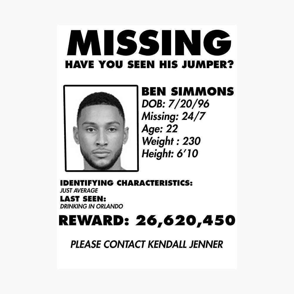 Ben Simmons Missing Jump Shot Funny | Poster