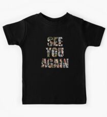 Paul walker see you again Kids Tee