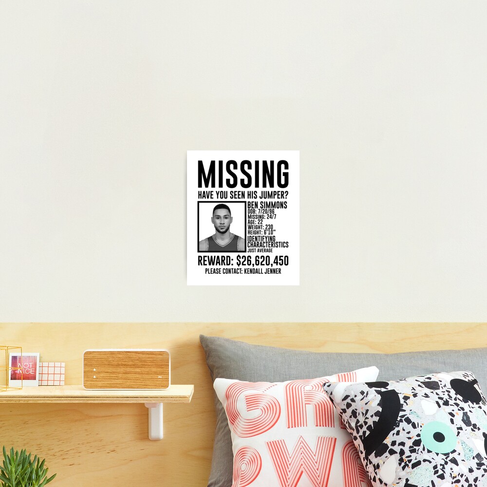 Ben Simmons Missing Jump Shot Funny Poster for Sale by tdjeff02