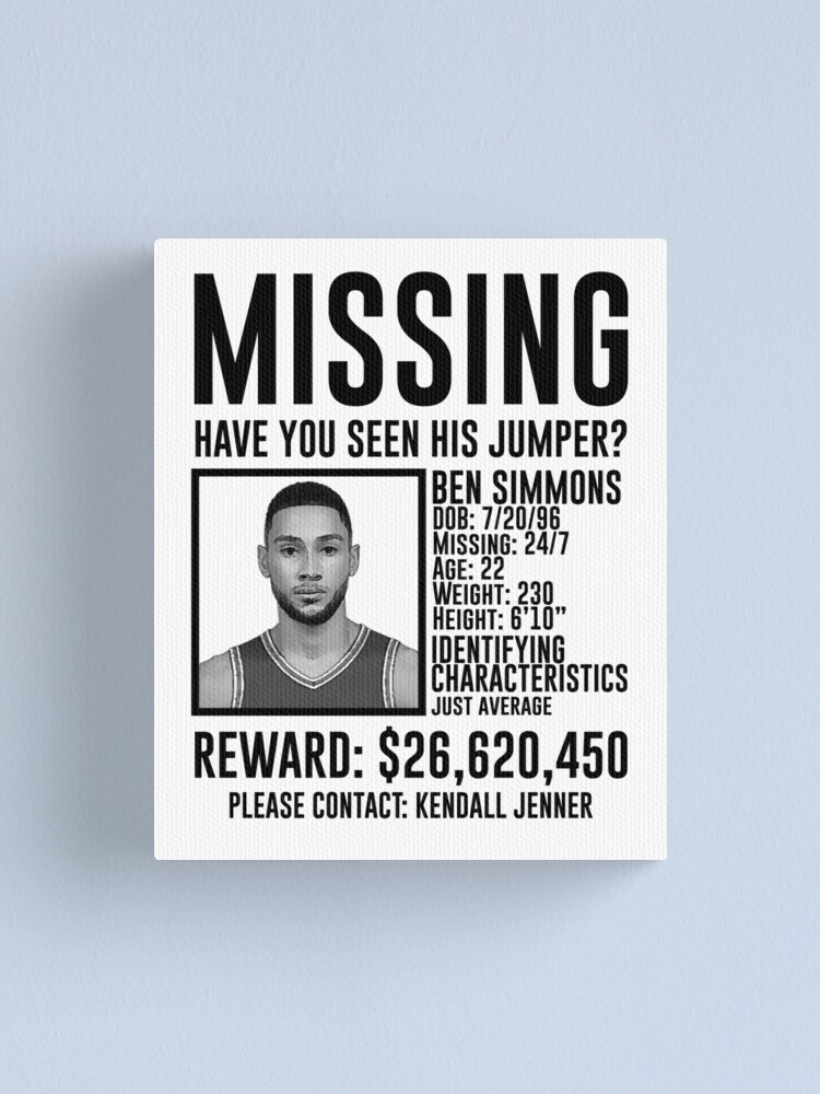 Ben Simmons Missing Jump Shot Funny Poster for Sale by tdjeff02