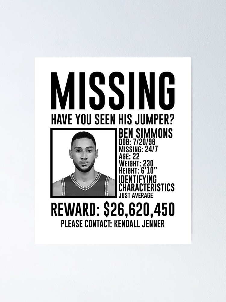 Ben Simmons Missing Jump Shot Funny | Poster