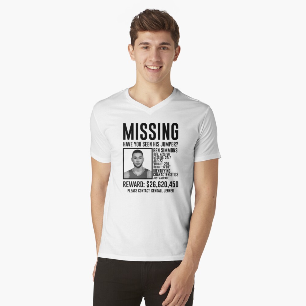 Ben Simmons Missing Jump Shot Funny V-Neck T-Shirt