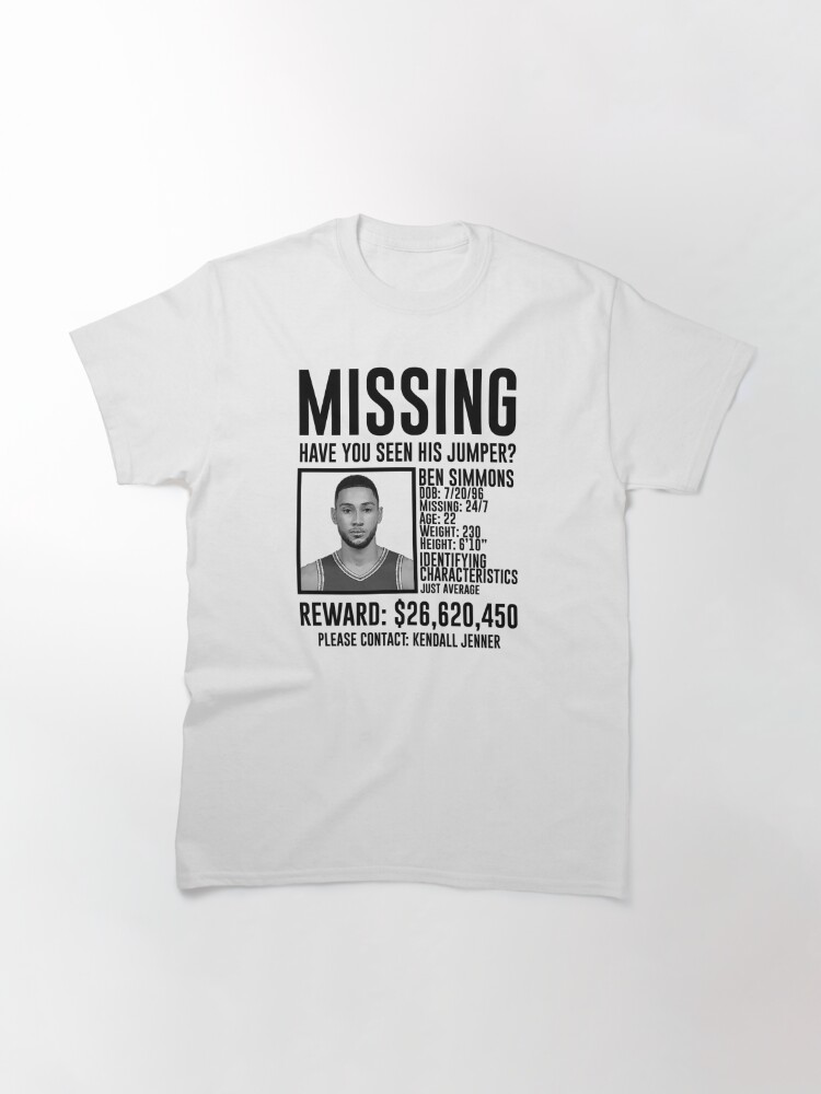 ben simmons missing t shirt