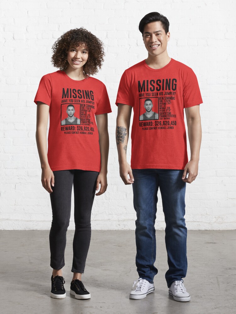 Ben Simmons Missing have you seen his jumper shirt, hoodie, sweater, long  sleeve and tank top