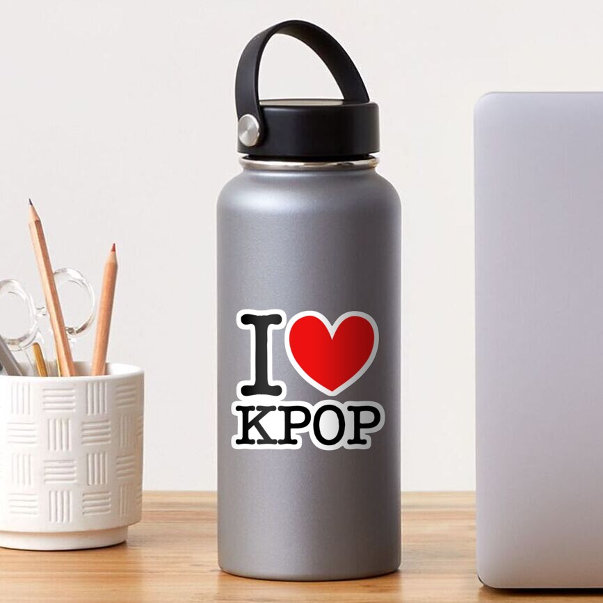 "I LOVE KPOP" Sticker for Sale by skeletonvenus Redbubble
