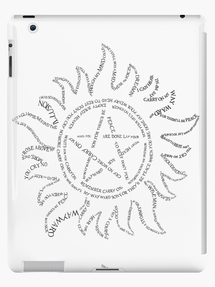 Supernatural Carry On Wayward Son Anti Possession Ipad Case Skin By Charmedheartart Redbubble