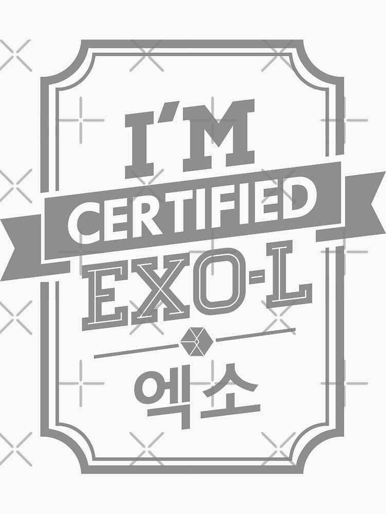 certified exo l sticker by skeletonvenus redbubble