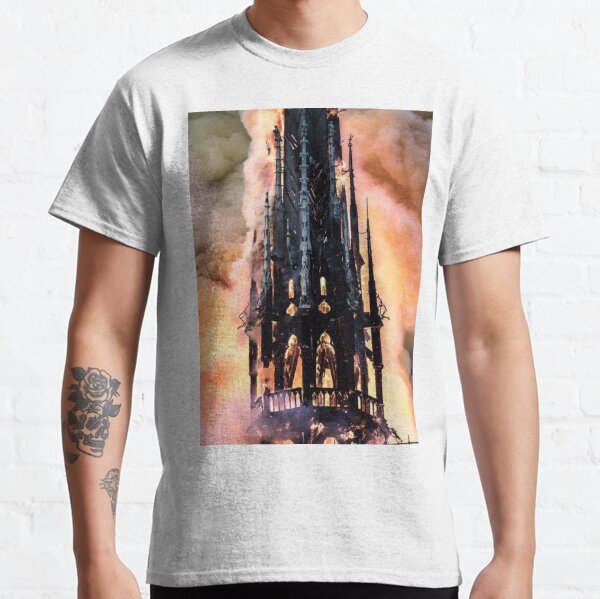 Fire at Notre Dame Cathedral in Paris Classic T-Shirt