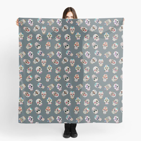 Sugar Skull Seamless Pattern Scarf