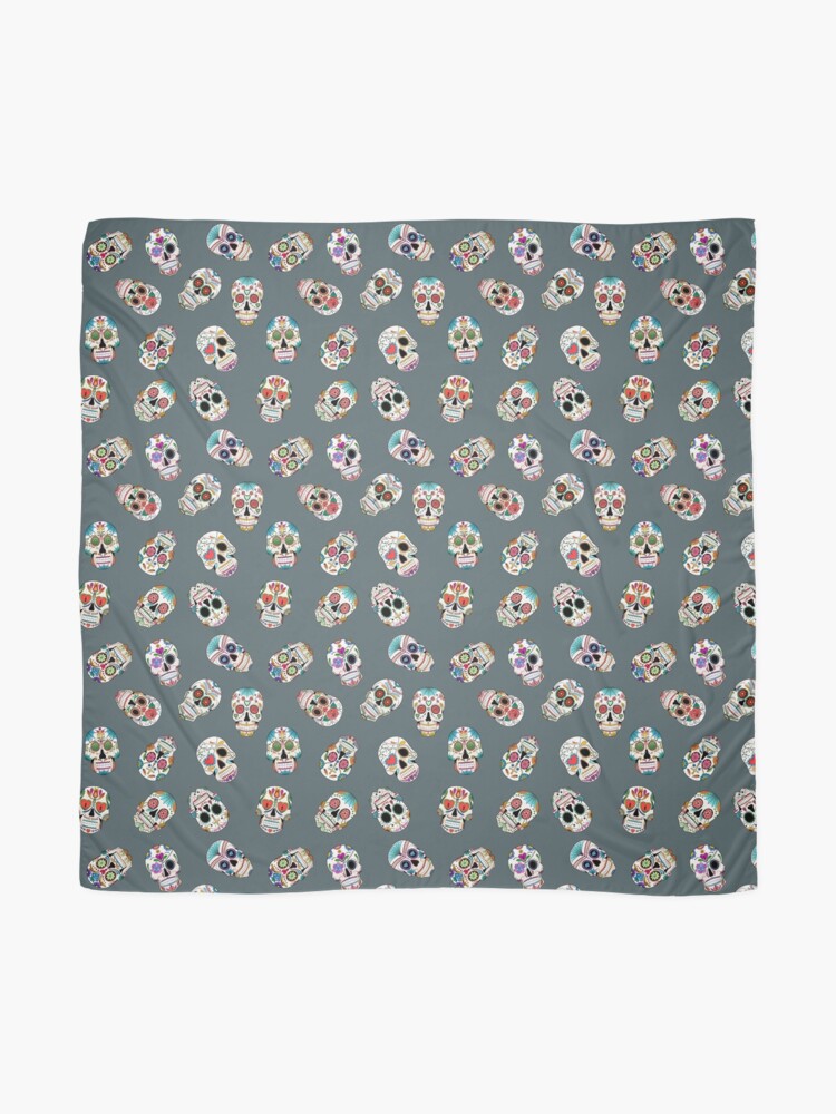 Alternate view of Sugar Skull Seamless Pattern Scarf