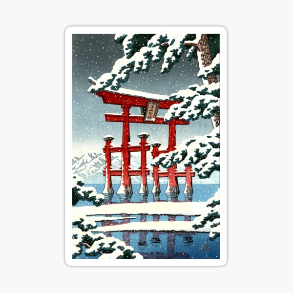 Artikel-Vorschau von The Miyajima Shrine in Snow by Kawase Hasui, designt und verkauft von ArtExpression.