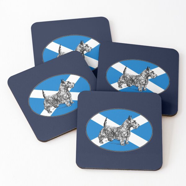 Item preview, Scottie Dog Scottish Terrier, with the flag of Scotland designed and sold by headpossum.