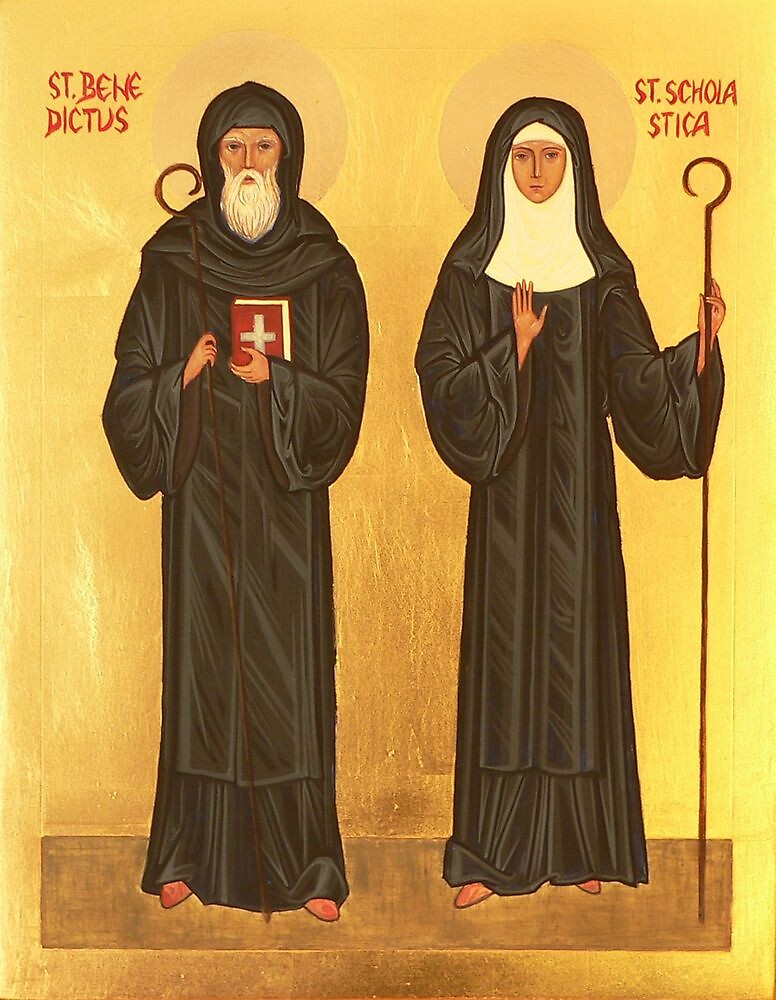 "Icon of St.Benedict and Scholastica" by stepanka Redbubble