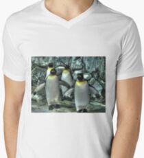 Four Penguins Men's V-Neck T-Shirt