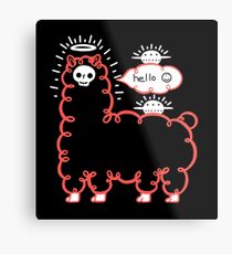 Skullpaka and UFOs are having rest Metal Print