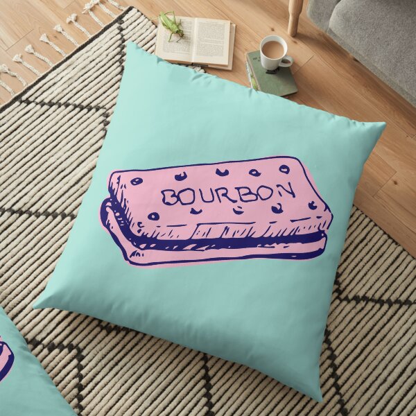Kitsch Pink & Navy Blue Bourbon Biscuit Floor Pillow