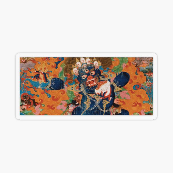 Asian Heritage - Yama, King of Hell, King Yan, Yanluo, dharmapala, wrathful god Transparent Sticker