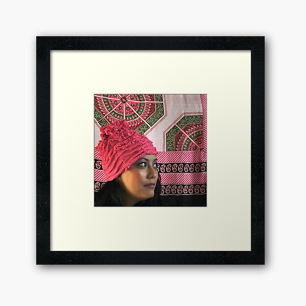 (555) Pink ruches Framed Art Print