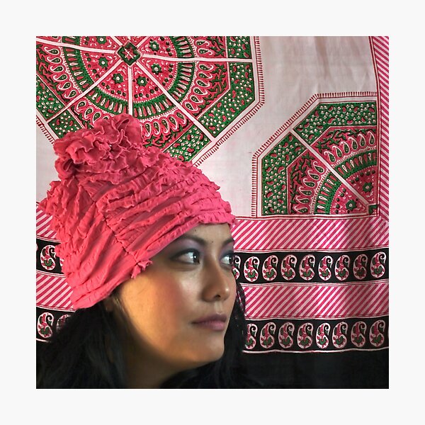 (555) Pink ruches Photographic Print