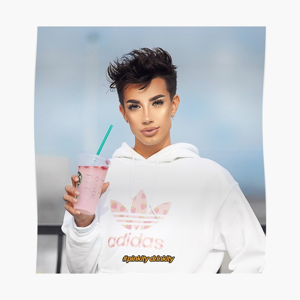 "James Charles pinkity drinkity" Poster by alex44695 Redbubble