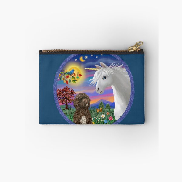 Item preview, Unicorn and Portuguese Water Dog (brown) designed and sold by JeanBFitzgerald.