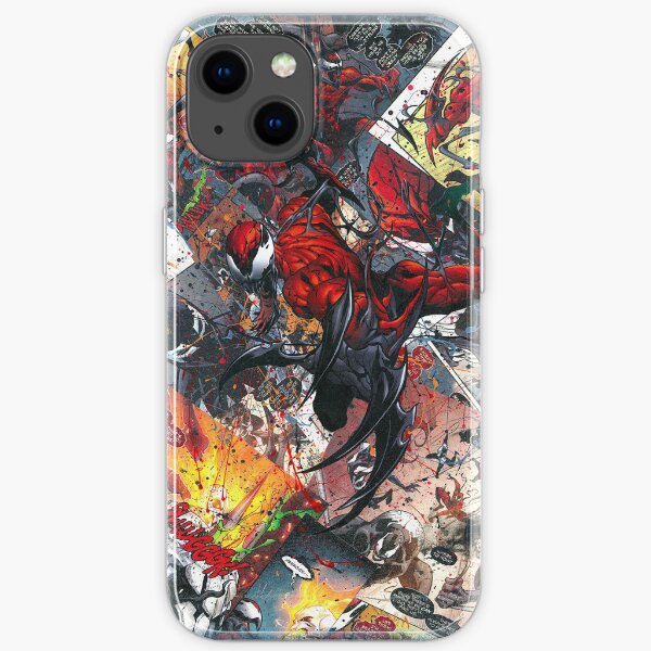 Carnage Comic Book Collage iPhone Soft Case