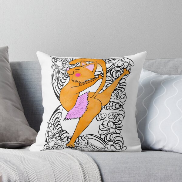 Item preview, Ballet Cat - digital funny illustration designed and sold by ArtIssa.