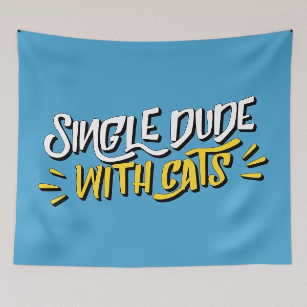 Item preview, Single Dude With Cats designed and sold by beardsandcats.