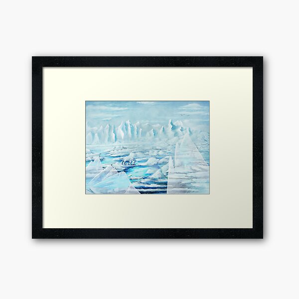 Ice - Digital Painting Framed Art Print