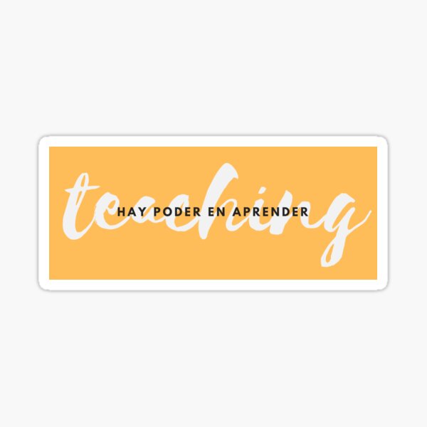 Hay Poder En Aprender Yellow Sticker