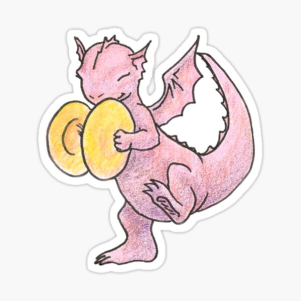 Pink Dragon on Parade Sticker