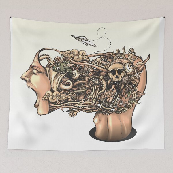 Item preview, Head Scream Doodle Flat designed and sold by fakeface.